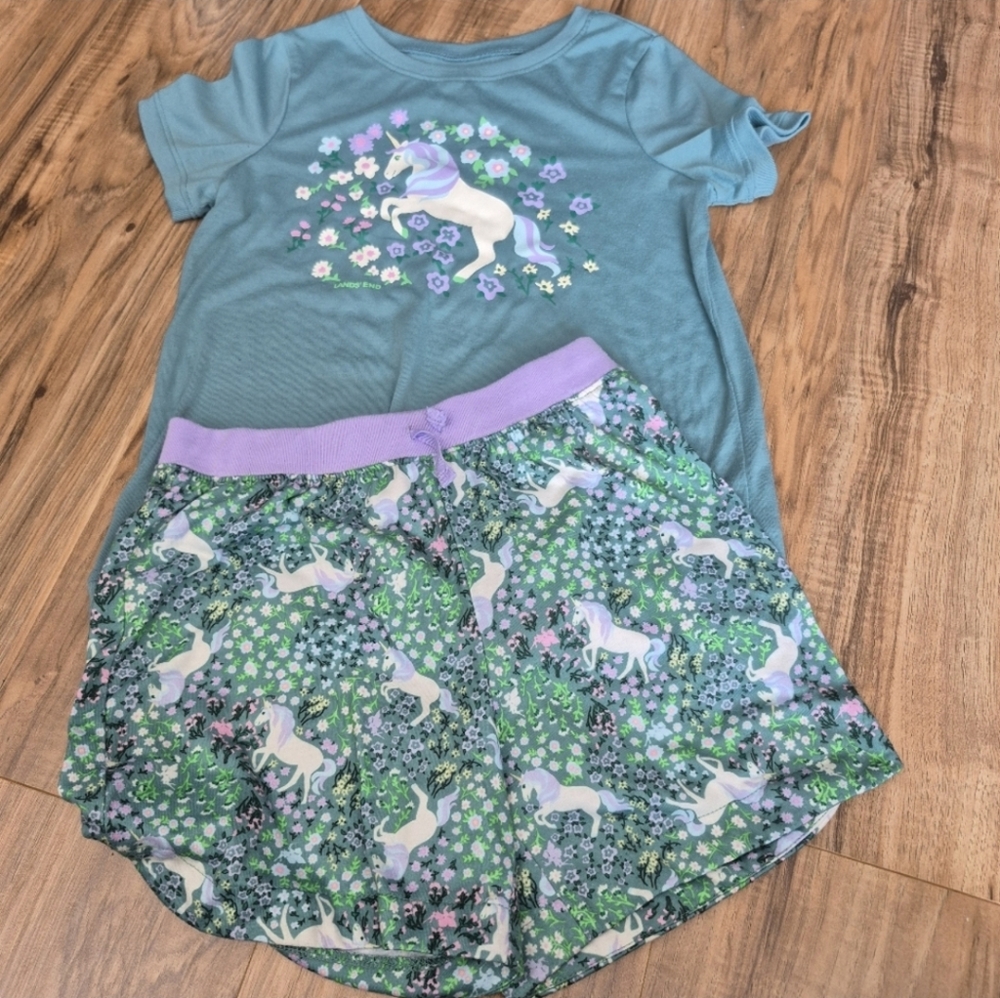 Lands End Kids Summer Pajama Set Size 12